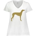 thumbnail image 3 of Inktastic Greyhound Women's Plus Size V-Neck T-Shirt, 3 of 5