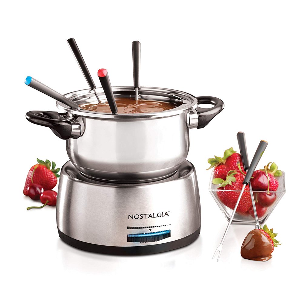 Nostalgia FPS200 6Cup Stainless Steel Electric Fondue Pot Walmart