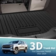 thumbnail image 2 of Unique Bargains Flat Face Cargo Liner Rear Trunk Mat Trunk Cargo Luggage Boot Tray Mat Vertical Stripes Pattern for Chevrolet Tahoe 2021-2024 Anti-Slip, 2 of 7