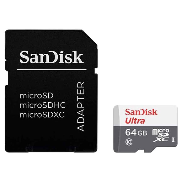 Memoria SanDisk Ultra MicroSDXC UHS-I U1 de 64 GB, Clase 10, incluye