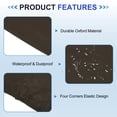 thumbnail image 3 of Uxcell Billiard Pool Table Cover Billiards Accessories, Oxford Waterproof Dustproof Fit for Protecting Pool Table Coffee 8 ft, 3 of 5