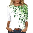 thumbnail image 2 of Novelty T-Shirt for Women Tie Dye Radial Pattern Crewneck 3/4 Sleeve Loose Fit Casual Everyday Clothes Soft Stretch Fashion Graphic Top, 2 of 6