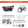 thumbnail image 5 of AKKON - Fits 2017-2022 Honda CR-V LX/EX/EX-L 4DR [Halogen Type] Projector Chrome Headlight Driver w/ LED DRL Running Signal Lamp, 5 of 6