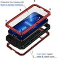 thumbnail image 2 of Phone 13 Pro Metal Case, Heavy Duty Shockproof Tough Rugged Case with Built-in Glass Screen Protector, 360 Full Body Protective Cover for iPhone 13 Pro 6.1 inch, Black, 2 of 14