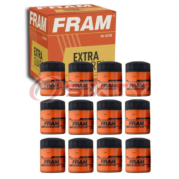 12 pc FRAM PH9837 Extra Guard Engine Oil Filters for 27077522 30-01090-00 FF1040 TP1285 WF2083 Oil Change Lubricant Filters Fits select: 2006-2011 CHEVROLET IMPALA, 2005-2009 CHEVROLET TRAILBLAZER