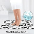 thumbnail image 6 of Bathroom Rugs Sets 3 Piece - black bat white cool Absorbent Non Slip Bath Mats, U-Shape Toilet Lid Cover, Contour Mat, Soft Washable Shower Mats Bath Rug Mat for Bathroom Tub Toilet, 6 of 7