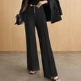 thumbnail image 3 of ZenCart Spring and Autumn New Black Temperament High Waist Straight Trousers - Slim and Tall, 3 of 8