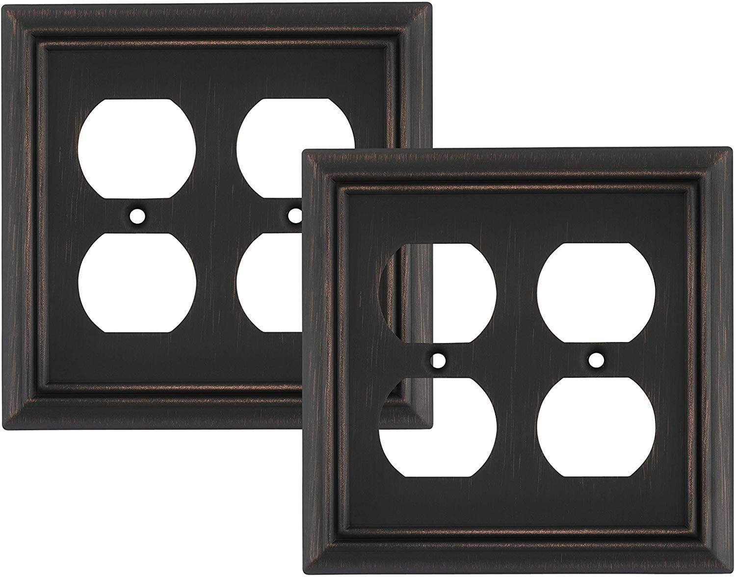 Pack of 2 Wall Plate Outlet Switch Covers by SleekLighting Decorative