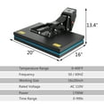 thumbnail image 2 of SHZOND Heat Press 16x20 Inch, Large Clamshell Heat Press 1700W, High Pressure Heat Press Machine Digital Control Heat Transfer Machine for T Shirts, 2 of 7