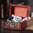 thumbnail image 4 of Joyero vintage NikouMX cofre del tesoro pequeño joyero de madera decorativo rojo cinabrio, 4 of 8