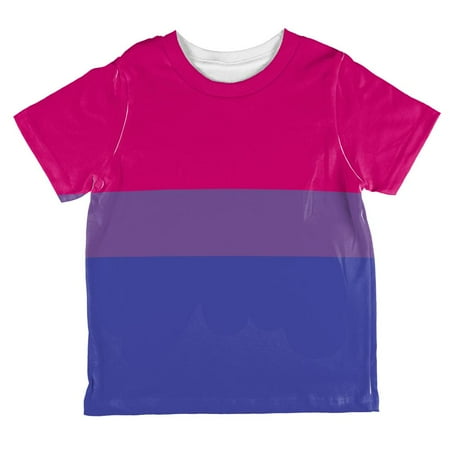 

LGBT Bisexual Pride Flag All Over Toddler T Shirt Multi 6T