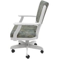 thumbnail image 3 of Classic Caster Solid Wood Dining Chair - Poet Sky Blue Fabric - White, 3 of 5