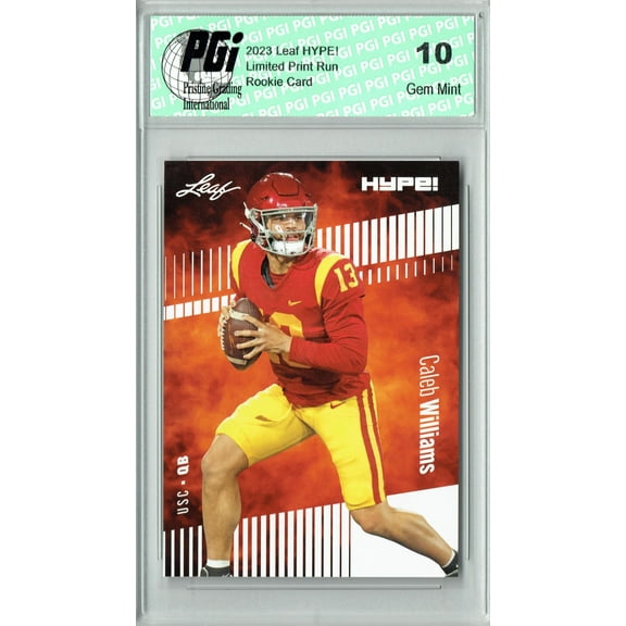 Caleb Williams 2023 Leaf HYPE! #107A Only 5000 Made! Bears Rookie Card PGI 10