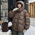 thumbnail image 5 of Chaqueta de plumón de longitud media con capucha mullida Chaqueta de plumón de pato 90 gruesa de invierno Parka cálida 2024 Nueva versión coreana Chaqueta de plumón de pan, 5 of 5