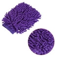 thumbnail image 4 of Uxcell Large Double-Side Microfiber Soft Chenille Dusting Wash Mitten Purple, 4 of 5