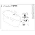 thumbnail image 6 of Kingston Brass VT7DE673223C420 67-Inch Acrylic Oval Double Ended Freestanding Tub with Drain in Glossy White/Matte Black, 6 of 8