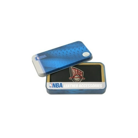 Embroidered Leather Jersey - New Jersey Nets Official NBA Embroidered Leather Checkbook Cover by Rico Industries