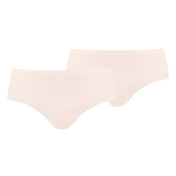 Puma Women's Hipster, 2-Pack - Underpants, Seamless, Microfibre, Uni Pink S (Small)