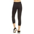 thumbnail image 4 of Sofra Women's Ribbed Waistband Seamless Capri Length Tight Leggings, 4 of 4