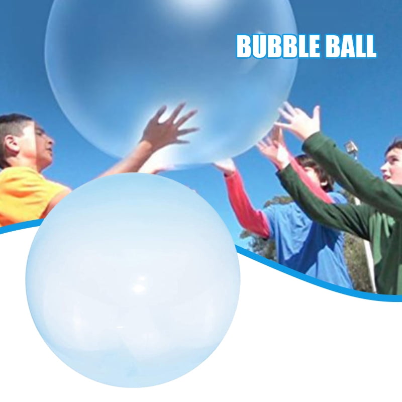 Adealink Inflatable Bubble Ball Water Filled Beach Balls Soft Rubber Ball for Kids Outdoor Tape 