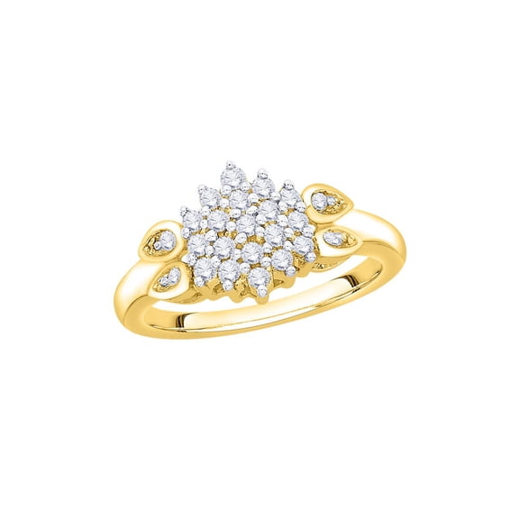 KATARINA Diamond Cluster Fashion Ring in 14K Yellow Gold (1/4 cttw, I-J, I1-I2) (Size-7)