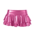 thumbnail image 3 of Idoravan Shiny Pleated Mini Skirt Short Skirt， Great for Concerts and Cheerleader - Classic Style, Sparkly Skirt，Party，Club Women's Solid Color Conservative Women's Printed Beach Mini Skirt, 3 of 3