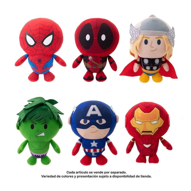 Peluche Marvel Assotment 7 pulgadas Varios modelos 1 pieza