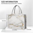 thumbnail image 3 of Large Capacity Tote Bag,White Gold Marble Pattern Handbag Fashion Luxury Tote Bag,15.7"x13"x 5.1" Inches,Laptop Compatible, 3 of 6