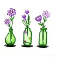 thumbnail image 2 of 3 piezas de flores de metal para decoración de pared, adornos colgantes decorativos de hierro, decoración floral para el hogar, la oficina o el Estilo D, 2 of 8