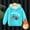 Sky Blue, variant on Bnwani Pullover Sweatshirts for Girls Fashion Long Sleeve Fleece Lamb Velvet Casual Print Beige Size 2-3t
