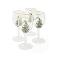 thumbnail image 2 of Spode Christmas Tree Wine Goblets with Gold Rims, Set of 4, 2 of 4