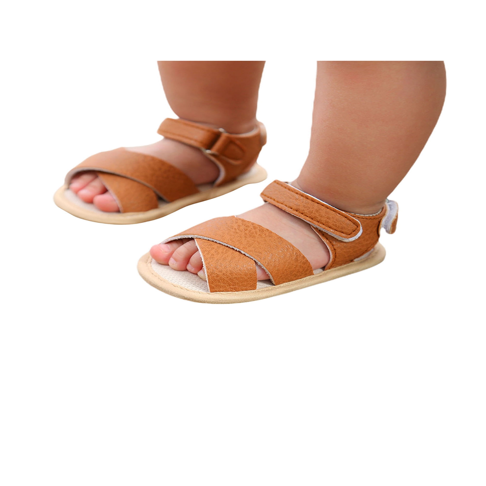 Baby Boys and Girls Summer Unisex Kids Leather Sandals Anti-Slip Rubber Sole Outdoor