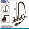 thumbnail image 2 of Empire Faucets RV Kitchen Faucet Replacement with Pull Down Sprayer Bronze 8in, 2 of 7