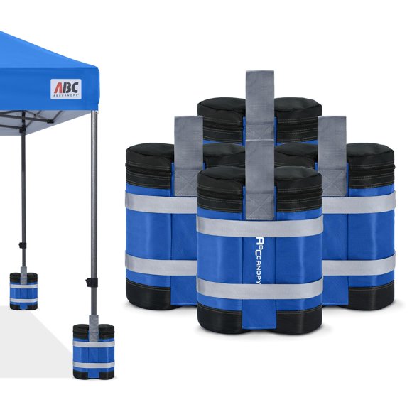Sacos de arena con toldo ABCCANOPY para refugios instantáneos de 63,5 kg (azules)