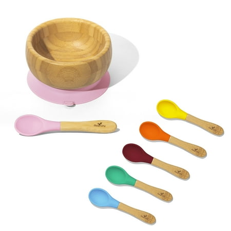 Baby Bowl   Spoon | Bamboo & Silicone