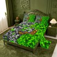 thumbnail image 2 of meiyoeat Cartoon Gamepad Gaming Bed Sheets For Boys,Personalized Letter J Monogram Full Size Sheets,4-Piece,1 Flat Sheet,1 Fitted Sheet and 2 Pillowcases, 2 of 6