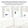 thumbnail image 3 of DHP BrEZ Build Daven Easy Assembly Kids Bunk Bed, Twin Over Twin, Off White, 3 of 20