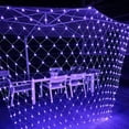 thumbnail image 6 of Zhangyh Solar Net String Lights, 96LED 1.5X1.5m Net Mesh Fairy Lights,with Remote 8 Modes Net Mesh Solar Powered Icicle Christmas Lights for Outdoor Indoor Garden Decorations, 6 of 9