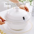 thumbnail image 5 of Ceramic Soup Bowl with Lid,Double Handle Soup Tureen,Serving Bowl for Cereal, Ramen, Stew, Decorative Tableware for Restaurant Home Kitchen, 5 of 7