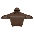 thumbnail image 6 of Men Women Oversized Hoodies 2026 Trendy Long Sleeve I Love You This Much Valentines Sweatshirt with Pockets for Couples, 6 of 6