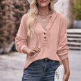 thumbnail image 5 of Vedolay Sweatshirt for Women Fashion 2023 Casual Long Sleeve V Neck Pullover Tops Jackets for Women Pink,S, 5 of 5