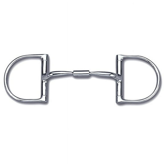 5 1/2 In Myler Dee Hooks Horse Snaffle Bit Wide Barrel Stainless Steel