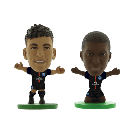 Paris Saint Germain (PSG) - Ensemble de figurines Neymar et Mbappe  SoccerStarz (2 morceaux) (2 pouces de hauteur) 