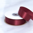 thumbnail image 1 of Nvzi 2 rollos de cinta de regalo color rojo vino, 2,5 cm (18 m), cinta de poliéster de primera calidad, ideal para envolver regalos y decorar, pertenece a la categoría de hilos y cintas., 1 of 5