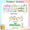 thumbnail image 3 of TOARTi Back to School Bulletin Board Decorations Colorful Learning Wall Sticker for Classroom Educational Subjects Wall Decals Math Art History English Science Geography Stickers Class Subject Decals, 3 of 7