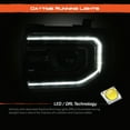 thumbnail image 3 of AKKON - Fit 2016-2018 GMC Sierra 1500 2019 1500 Limited [FULL LED] Projector Black Headlights w/DRL Tube Pair Left+Right, 3 of 7