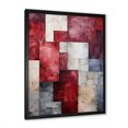 thumbnail image 5 of Designart "Abstract Shapes With Maroon Mosaics" Abstract Shapes Picture Framed Wall Art Living Room, 5 of 5