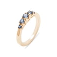 thumbnail image 1 of LBG British Made Real Solid 10k Rose Gold Natural Sapphire Womens band Ring - 33 size options - Size 6.25, 1 of 6