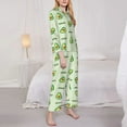 thumbnail image 4 of Bingfone Womens Pajama Sets Green Avocado Print,Long Sleeve Loungewear Pajamas Set-Large, 4 of 9
