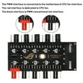 thumbnail image 3 of Cergrey Cooling Fan, Motherboard PWM Fan Hub,10-channel Computer Chassis Motherboard 4Pin PWM Cooling Fan Hub Set Line Board, 3 of 8